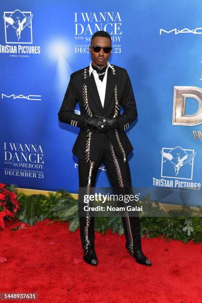 Ashton Sanders attends the "Whitney Houston: I Want To Dance With Somebody" world premiere at AMC Lincoln Square Theater on December 13, 2022 in New...