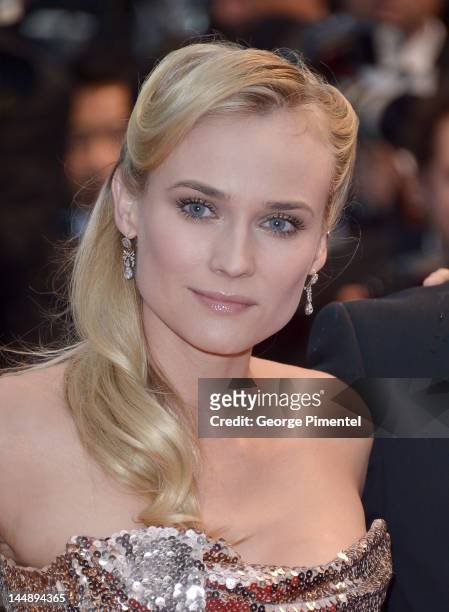 Actress Diane Kruger attends the "Amour" Premiere during the 65th Annual Cannes Film Festival at Palais des Festivals on May 20, 2012 in Cannes,...