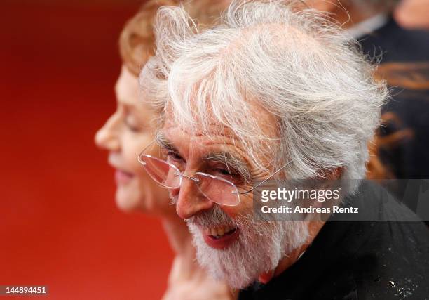 Director Michael Haneke attends the "Amour" premiere during the 65th Annual Cannes Film Festival at Palais des Festivals on May 20, 2012 in Cannes,...