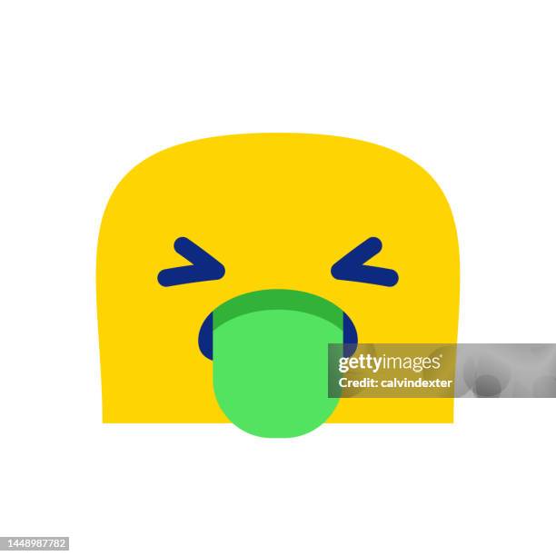 emoticon design - throwing up stock illustrations