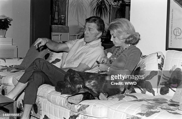 Kirk Douglas and Anne Douglas participate in the weekend-long Bob Hope Classic golf event in Palm Springs, California, on the weekend of February...