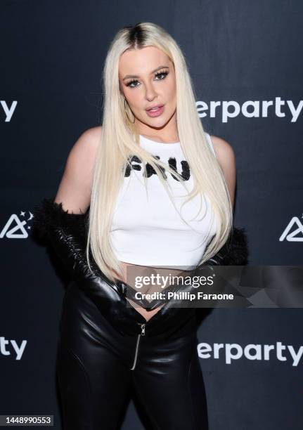 Tana Mongeau attends Afterparty celebrates the launch of their new social platform with performance by JXDN at The Masonic Lodge at Hollywood Forever...