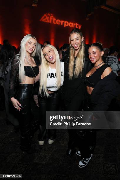 Ashly Schwan, Tana Mongeau, Charly Jordan, and Elle Danjean attend Afterparty celebrates the launch of their new social platform with performance by...