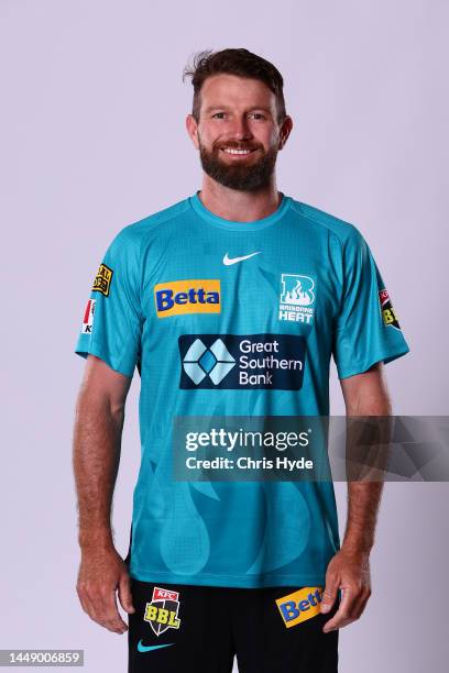 Michael Neser poses during the Brisbane Heat Big Bash League headshots session on November 14, 2022 in Brisbane, Australia. Poses during the Brisbane...