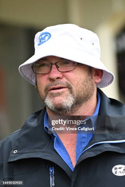 Trainer Peter Moody is seen after Shuffle Dancer won Race 1, the Ladbroke It Plate, during Melbourne Racing at Sandown Lakeside on December 14, 2022...