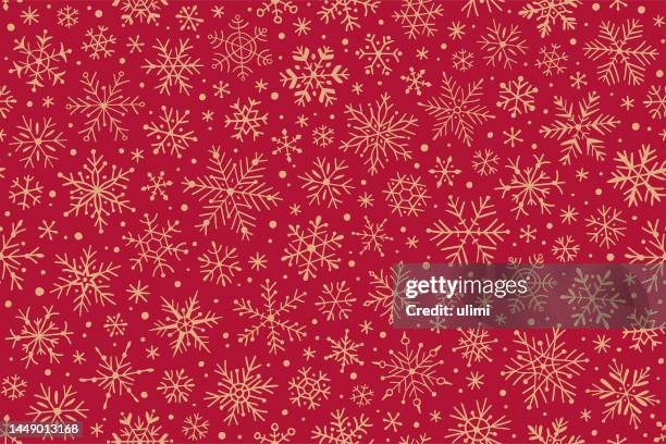 snowflakes seamless pattern - bronze texture background stock illustrations