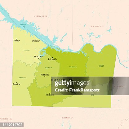 AL Morgan County Vector Map Green AL Morgan County Vector Map Green
