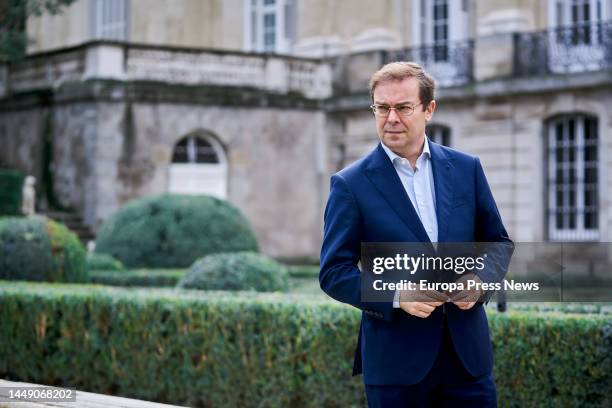 The writer and journalist Javier Sierra, poses during an interview for Europa Press, at the Palacio de Liria, on 14 December, 2022 in Madrid, Spain....