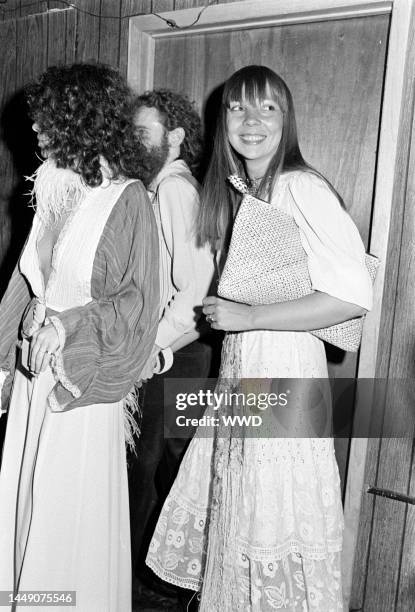 Jonathan Leiberson and Penelope Tree attend a fundraiser at the El Corso nightclub in New York City on May 1, 1975.