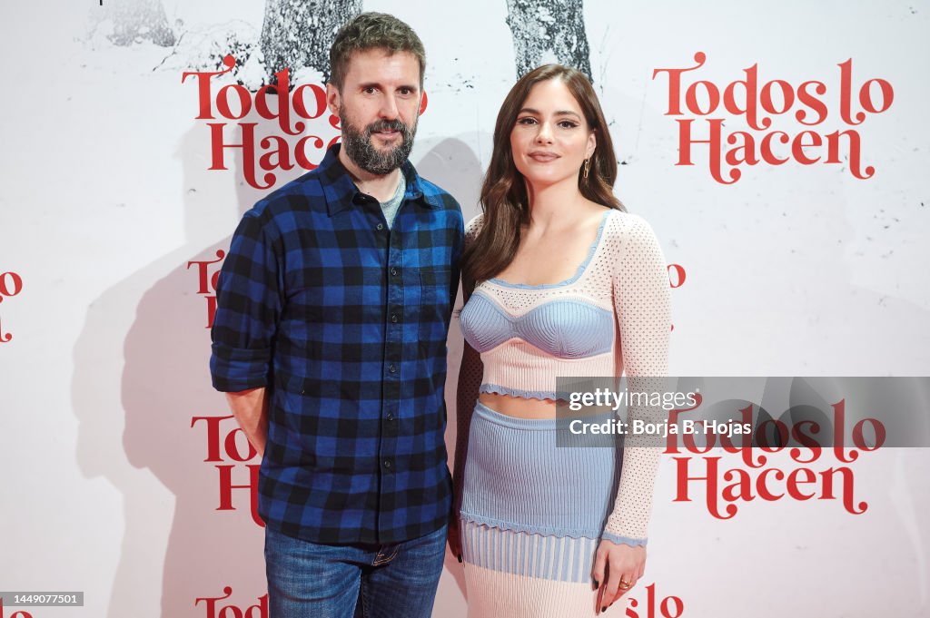 Julian Lopez and Andrea Duro attend the "Todos Lo Hacen" photocall at