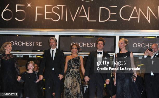 Actors Morten Kaufman, Sisse Graum Jorgensen, Director Thomas Vinterberg, Alexandra Rapaport, Mads Mikkelsen, Annika Wedderkopp and Susse Wold attend...