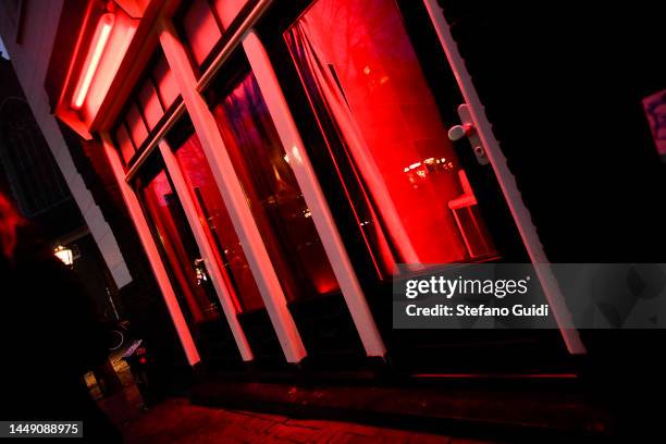 General view of Red Light District on December 10, 2022 in Amsterdam, Netherlands.De Wallen, Amsterdam's red-light district, is internationally known...