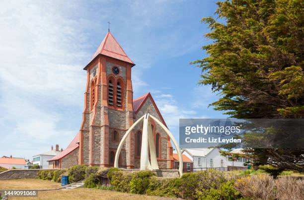 christ church cathedral, port stanley, falklandinseln - east falkland island stock-fotos und bilder