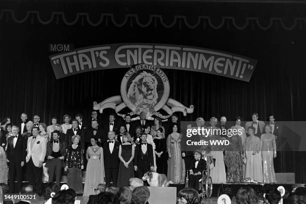 Movie stars including James Stewart, Johnny Weissmuller, Russ Tamblyn, Elizabeth Taylor, Keenan Wynn, Shirley MacLaine, Roddy MacDowell, Lassie the...