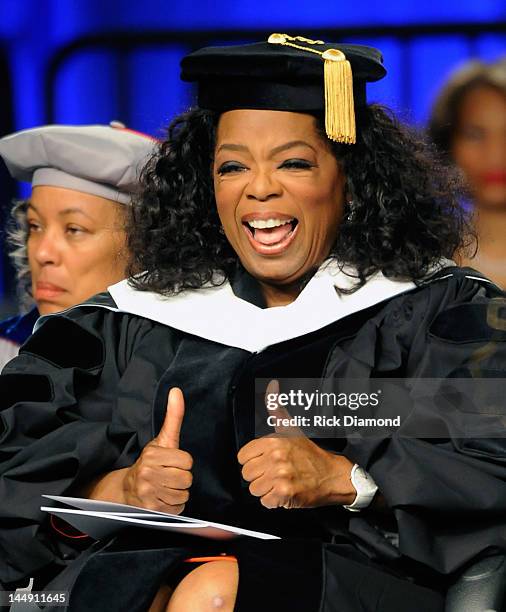 Oprah Winfrey attends the Spelman College Commencement at Georgia International Convention Center on May 20, 2012 in College Park, Georgia.