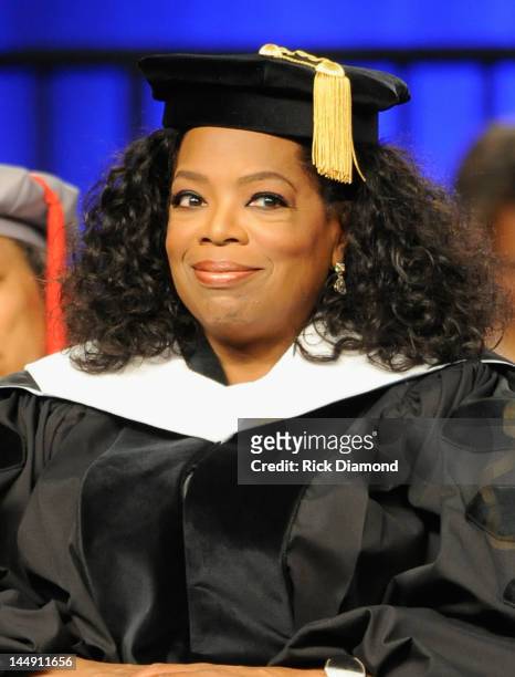 Oprah Winfrey attends the Spelman College Commencement at Georgia International Convention Center on May 20, 2012 in College Park, Georgia.