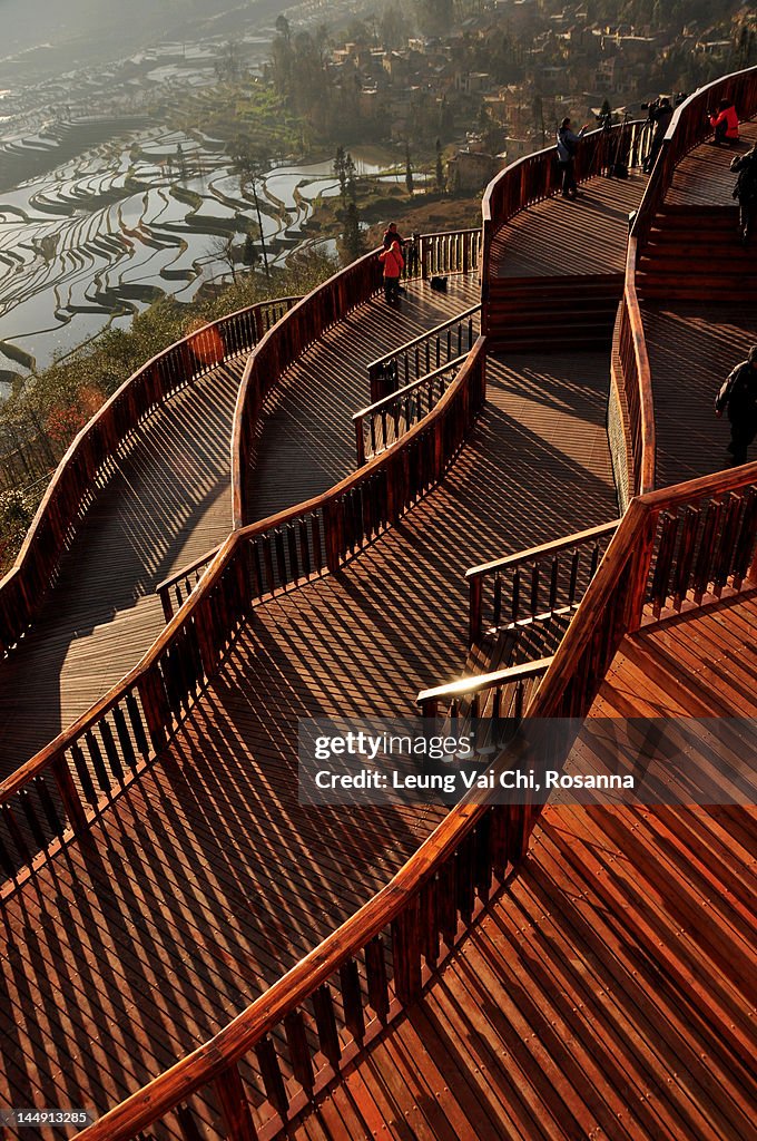 Observation deck in Yuanyang terrace