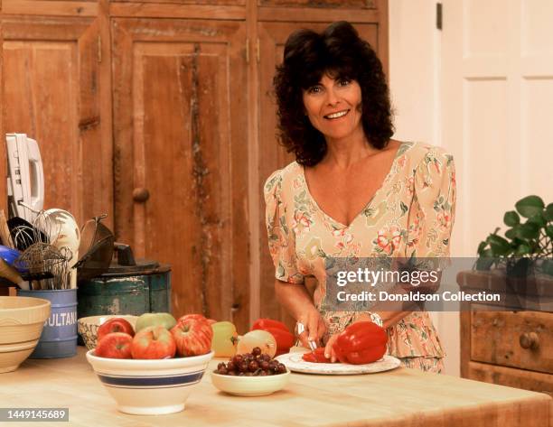 American actress, singer and author Adrienne Barbeau poses for a portrait at her home, Los Angeles, California, circa 1985.