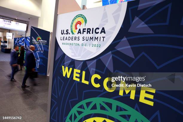 Attendees arrive for the U.S. - Africa Leaders Summit on December 14, 2022 in Washington, DC. The Summit brings together heads of state, government...