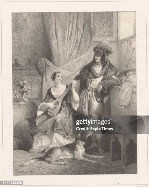 Charles VII of France and Agnes Sorel Charles VII et Agnes Sorel Famous love couples Les amants c, print maker: Jules David , , Jules David , ,...