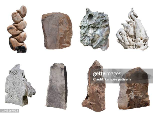 natural stone marble isolated on white background - geology tools stock pictures, royalty-free photos & images