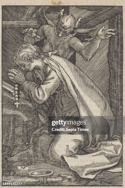 Saint Euphrasia of Constantinople as a hermitess Sancta Euphraxia , print maker: Christoffel van Sichem , , Abraham Bloemaert, publisher: Pieter...