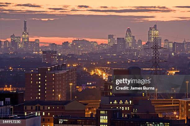 manor park and city from ilford - ilford stock-fotos und bilder