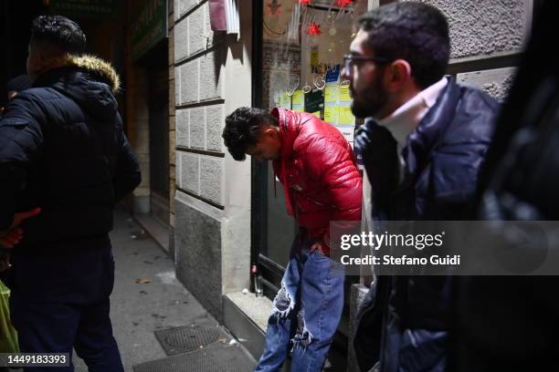 Morocco fans show their disappointment after Morocco's loss to France on December 14, 2022 in Turin, Italy. Morocco made history as the first African...