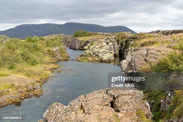 Rift valley within broader Western Rift Zone of the mid-Atlantic ridge, Iceland.