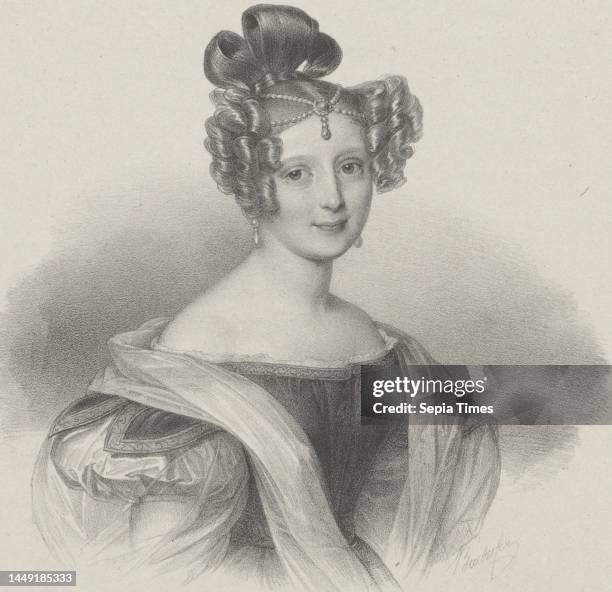 Portrait of Pauline. In the lower margin her name and title, Portrait of Pauline of W, print maker: Backofen, , printer: Johann Velten, , print...