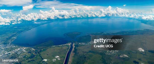 Aerial view of Lake Okeechobee, Florida.