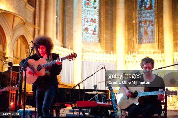 Karima Francis performs on stage at St. Mary's Church during the last day of The Great Escape Festiva on May 12, 2012 in Brighton, United Kingdom.