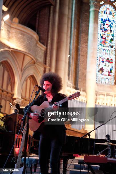 Karima Francis performs on stage at St. Mary's Church during the last day of The Great Escape Festiva on May 12, 2012 in Brighton, United Kingdom.