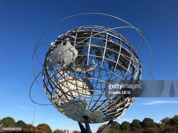 Unisphere from 1964 Worlds Fair in Flushing Meadow Coronal Park, Queens, New York.