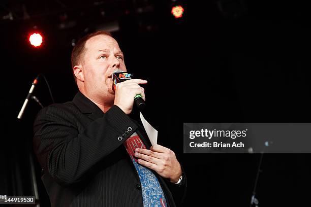 S Paul 'Cubby' Bryant speaks onstage at 103.5 KTU's KTUphoria at PNC Bank Arts Center on May 20, 2012 in Holmdel City, New Jersey.