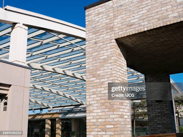 Main atrium and open roof of the Westgate Centre in Oxford, England.