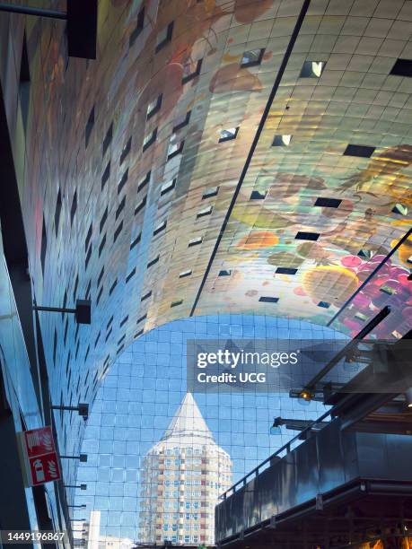 The vibrant Markthal of Rotterdam, the Netherlands.