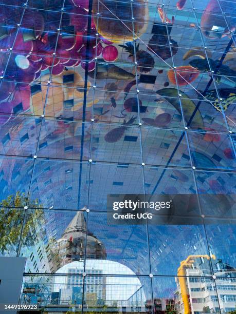 The vibrant Markthal of Rotterdam, the Netherlands.