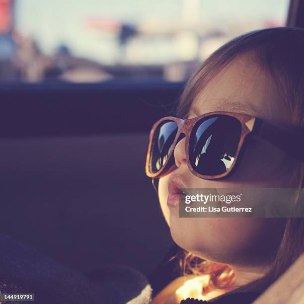 toddler in sunglasses - boy with car stock pictures, royalty-free photos & images