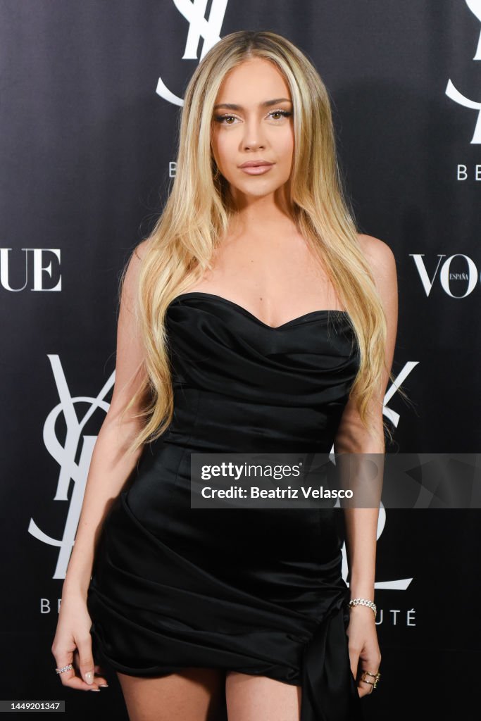 Ana Mena attends the Vogue & Yves Saint Laurent "Beauté Christmas