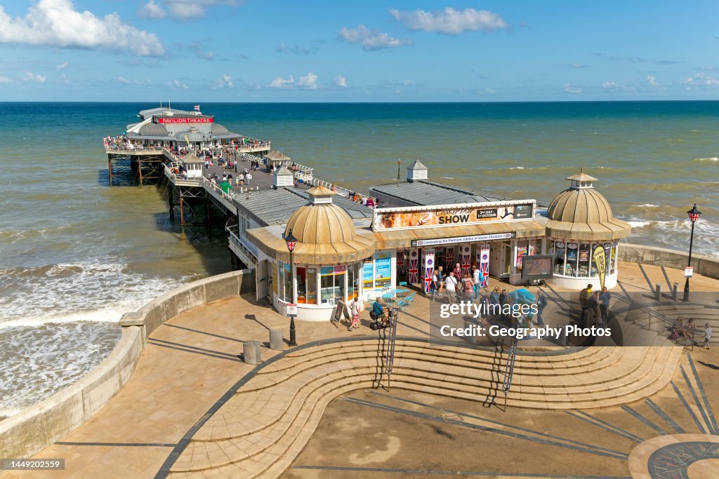 Traditional seaside pier and Pavilion Theatre, Cromer, north Norfolk, England, UK