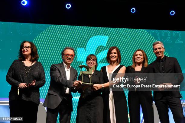 Jordi Hurtado and the Saber y Ganar team at the 69th edition of the Premios Ondas on December 14 in Barcelona, Catalonia, Spain.