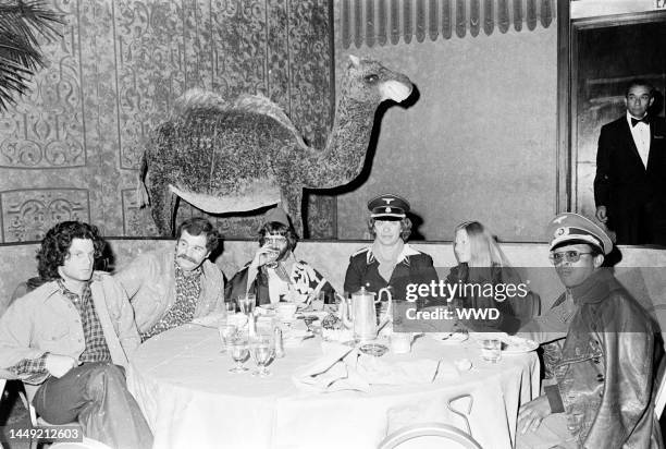 Guests attend the launch party for Casblanca Records at the Century Plaza Hotel in Los Angeles, California, on February 18, 1974.