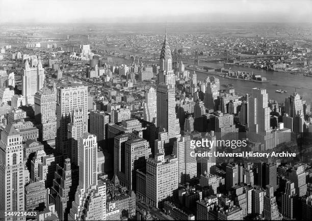 Cityscape, Chrysler Building, New York City, New York, USA, Gottscho-Schleisner Collection, 1932.