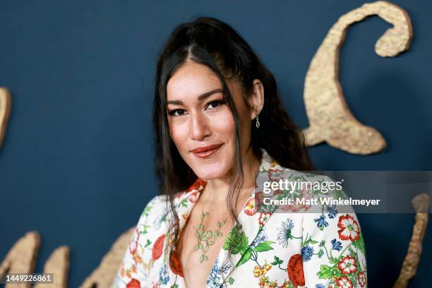 Orianka Kilcher attends "The Pale Blue Eye" Los Angeles Premiere at DGA Theater Complex on December 14, 2022 in Los Angeles, California.
