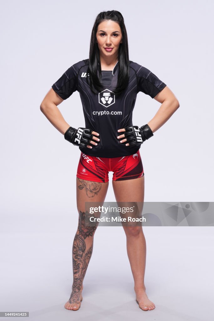Cheyanne Vlismas poses for a portrait during a UFC photo session on