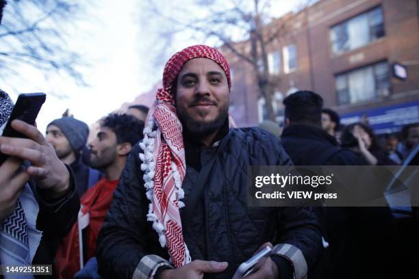 Marroco’s fans gather to watch the Semi-final match against France on December 14, 2022 in New York City. Marroco qualified for first time to the...