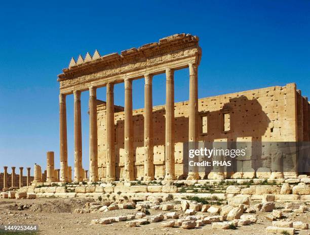 Syria, Palmyra. Ancient city, documented already in the 2nd millennium. General view of the Roman Temple of Bel , supreme god of the Palmyrians. . .).