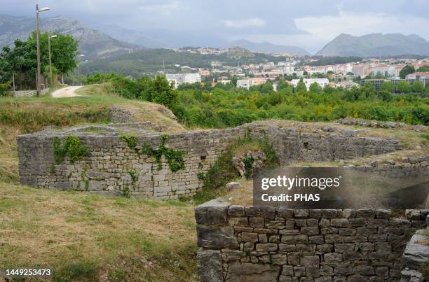 Croatia, Solin. Ancient city of Salona. Colonia Martia Ivlia Valeria. It was the capital of the Roman province of Dalmatia. Ruins of the Episcopal...