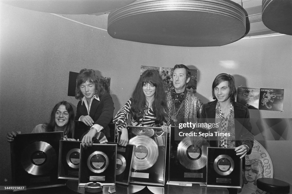 Shocking Blue Instrument Shocking Blue receives gold and platinum records at Hilton Hotel ...